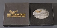 NRA Golden Eagles Belt Buckle in Box