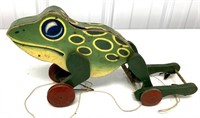 Pull Toy Frog  Wooden