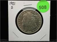 1921-S Morgan Silver Dollar in Flip