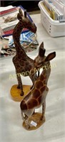 CARVED GIRAFFE FIGURINES