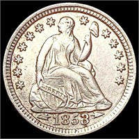 1853 Arws Seated Liberty Half Dime CLOSELY