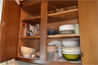 Contents of Double Wall Kitchen Cabinet - Glass