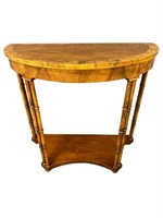 BAKER WALNUT BANDED CONSOLE TABLE