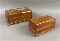 Carved Jewelry Box, Miniature Lane Cedar Chest