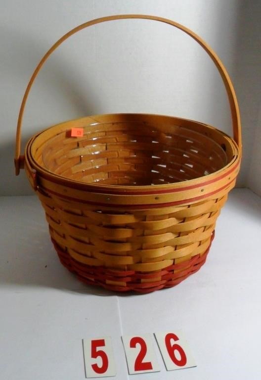 Round basket with plastic liner - 10 dia  6 Tall