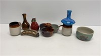 (8) pcs of Mexican pottery, some signed