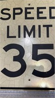 Speed Limit 35 sign approximately 24x30 inches