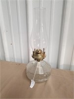 Vintage oil lamp glass 15 in tall