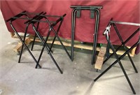 4 Portable Serving Tray Stands