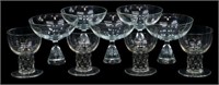 (9) RENE LALIQUE & HOLMEGAARD ART CYSTAL STEMWARE