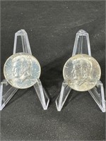 Two1964 Kennedy Half Dollars, Appear to be Uncircu