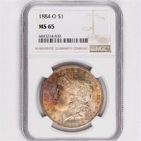 1884-O Morgan Dollar NGC MS65
