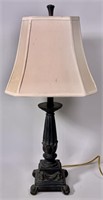 Faux brass lamp - resin, drape and acanthus leaf