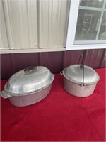 Aluminum roaster and bean pot with lid