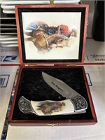 VTG ROY ROGERS FOLDING POCKET KNIFE W CASE