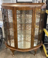 Art Deco Style Display Cabinet w/ Mirror Back