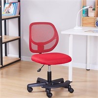 Amazon Basics Kids Mesh Study Desk Chair, Red