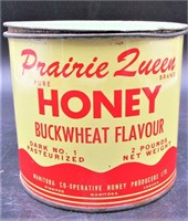 2LB. Buckwheat Honey Tin from Prairie Queen