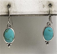 Sterling Turquoise Earrings 3 Grams