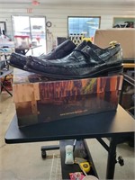 Names Belvedere leather ostrich black dress shoes