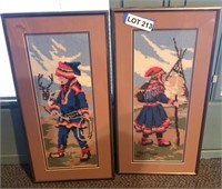 Pair of Framed Needlepoint Pictures