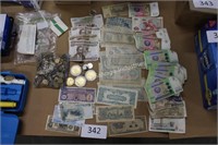 large lot of foreign currency