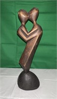 Wooden Carved Kissing Couple