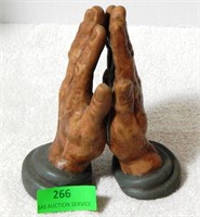 His praying hands book ends