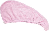 (2) AfterSpa Microfiber Hair Towel Wrap, Pink