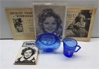Shirley Temple Blue Bowl, Pitcher & Play Books