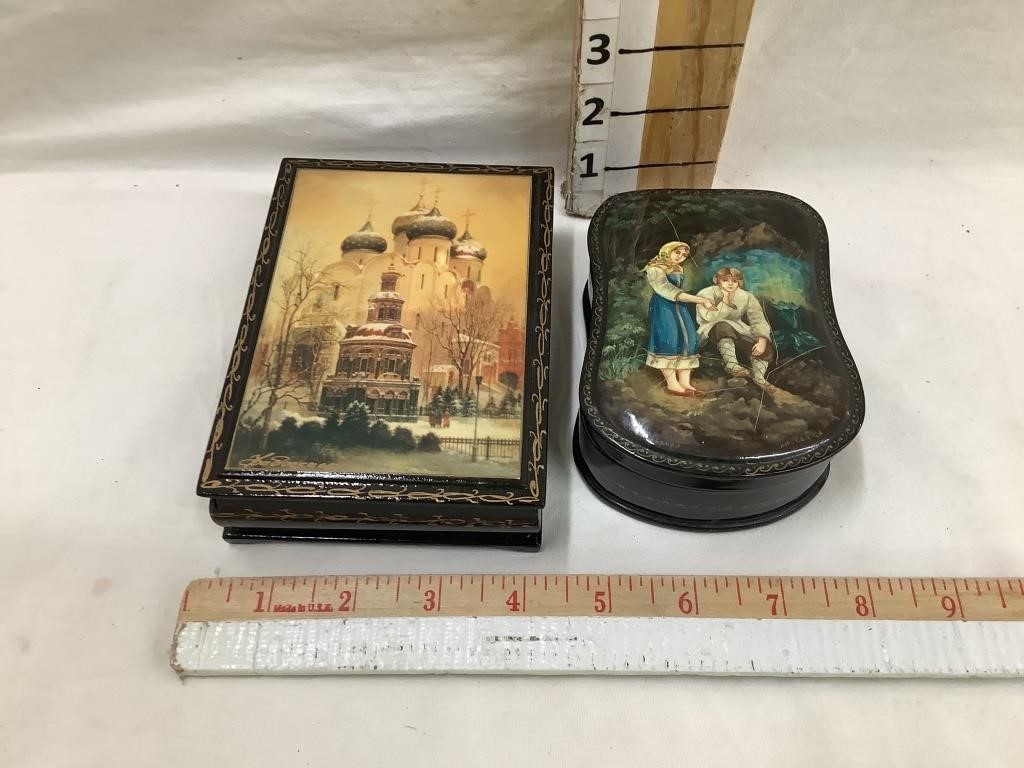 (2) Russian Jewelry Boxes