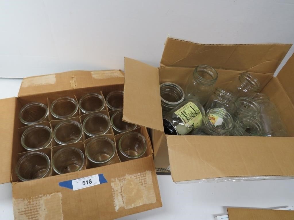 2 Boxes of Ball Pint Jars and Other Sizes