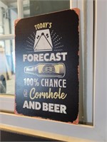 Today's Forecast Tin Sign