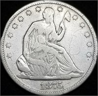 1875-S Seated Liberty Silver Half Dollar
