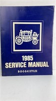 1985 Service Manual B-d-e-g-k Styles Fisher