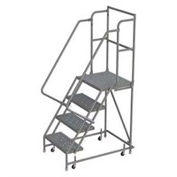 76 in H Steel Rolling Ladder  4 Steps
