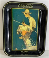 Coca-Cola 1935 Boy Fishing Tray