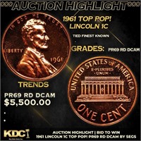 Proof ***Auction Highlight*** 1962 Lincoln Cent TO