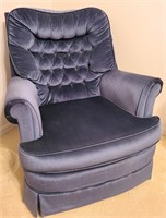 Les Brown Chair Swivel Base - Blue