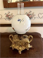 Bradley & Hubbard Ornate Oil Lamp