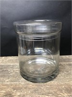 Large glass? Vase, jar?  Lid has a opening hole in
