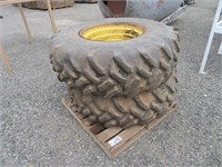 (2) Tractor Tires & Rims