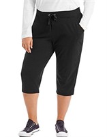 JUST MY SIZE Womens French Terry Capri Pants,