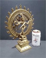 Vintage Solid Brass Hindu Dancing God Shiva