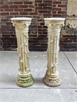 Corithian Column Garden Pedestals