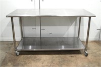 STAINLESS STEEL PREP TABLE