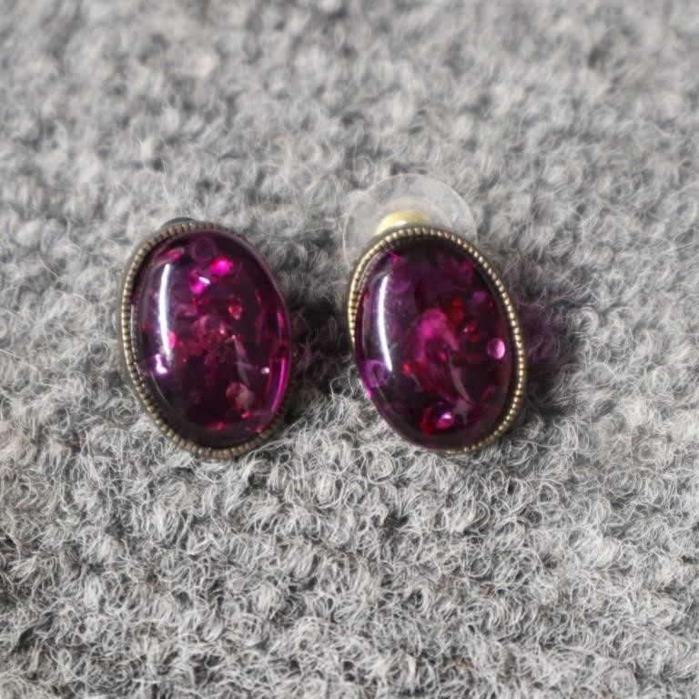 Purple Vintage Earrings