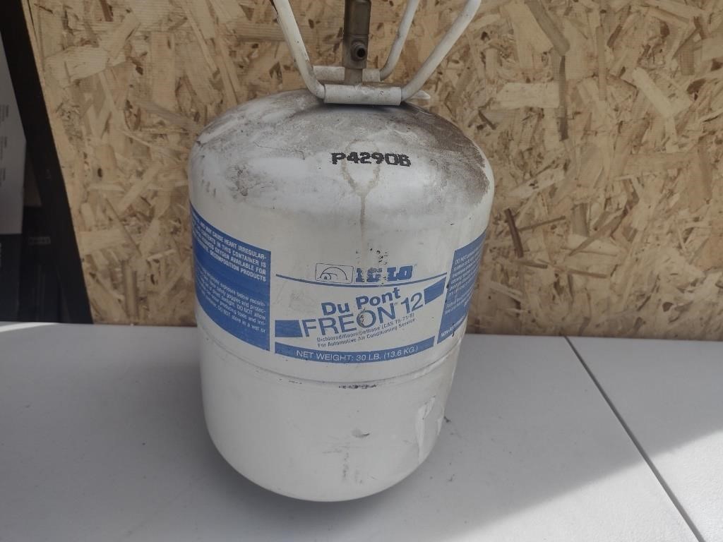 R12 refrigerant 30 lb and cans