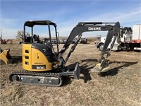 2018 John Deere 30G Mini Excavator, 260.8 Hrs.