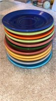 Group of 11 Fiesta Ware saucers all different